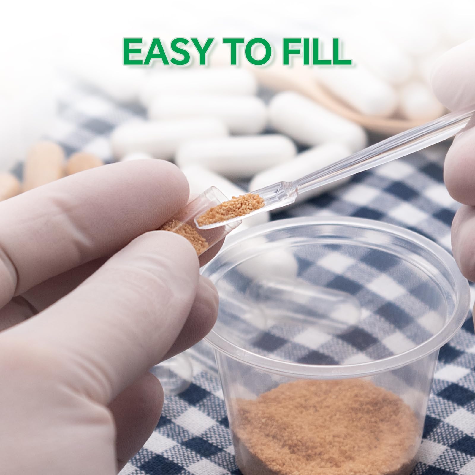 Capsules Angtai JN sans goût, idéales pour encapsuler plantes et herbes.