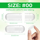 Angtai JN capsules vides taille 00 faciles à remplir pour vos compléments maison.