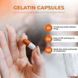 Capsules gelatine vides Angtai JN prêtes à être remplies.