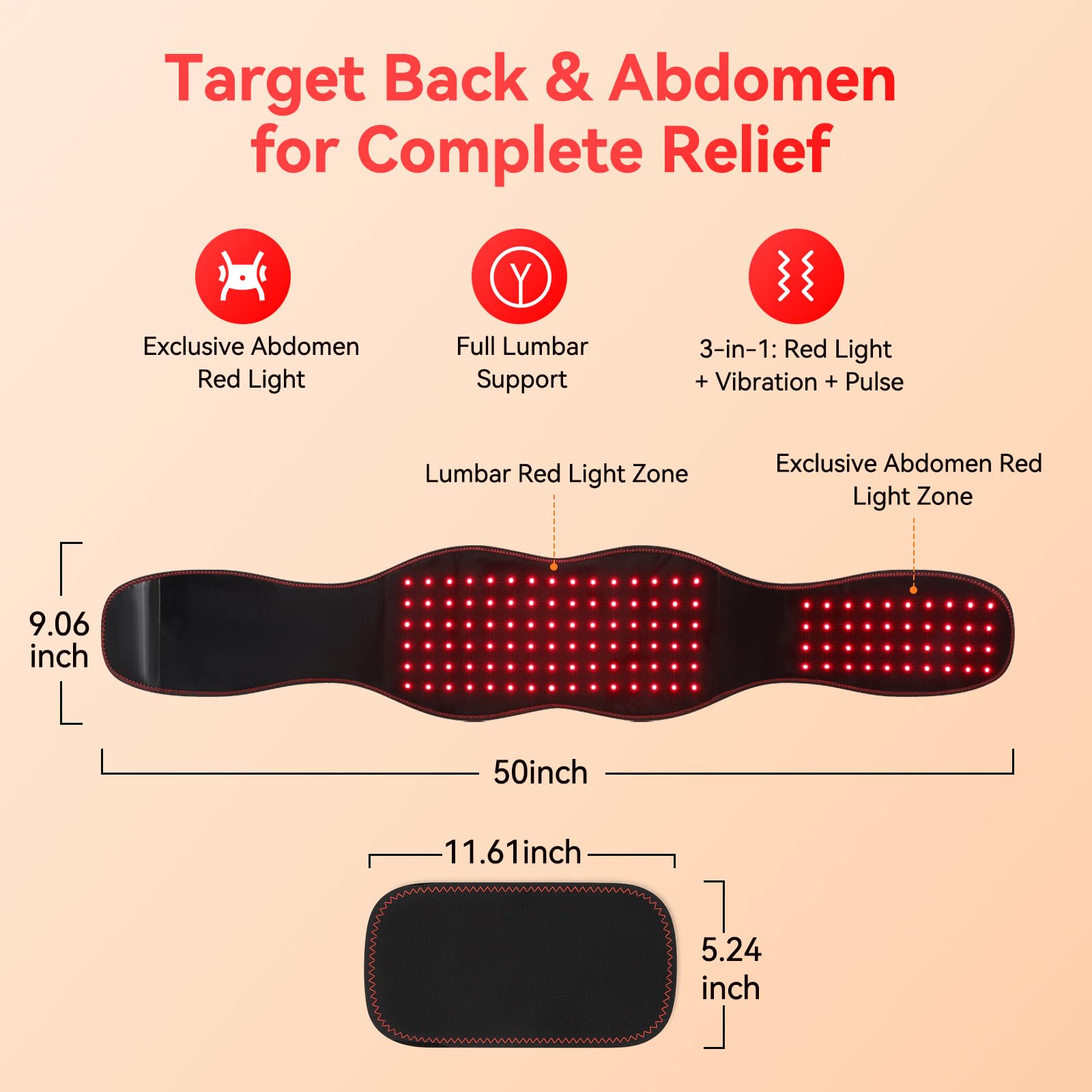 ANHOM Ceinture contrôle indépendant dos et abdomen pour personnalisation.