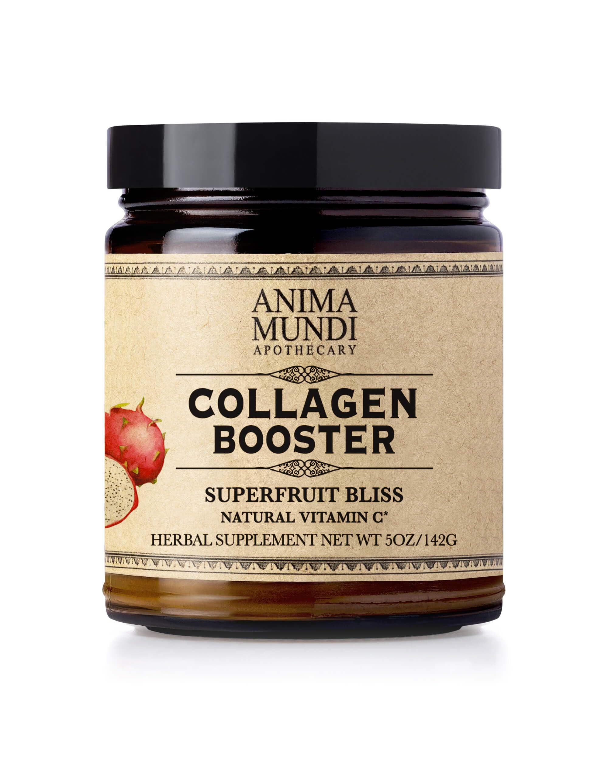 Anima Mundi Apothecary booster collagène vegan dans une bouteille prête à mixer pour peau éclatante