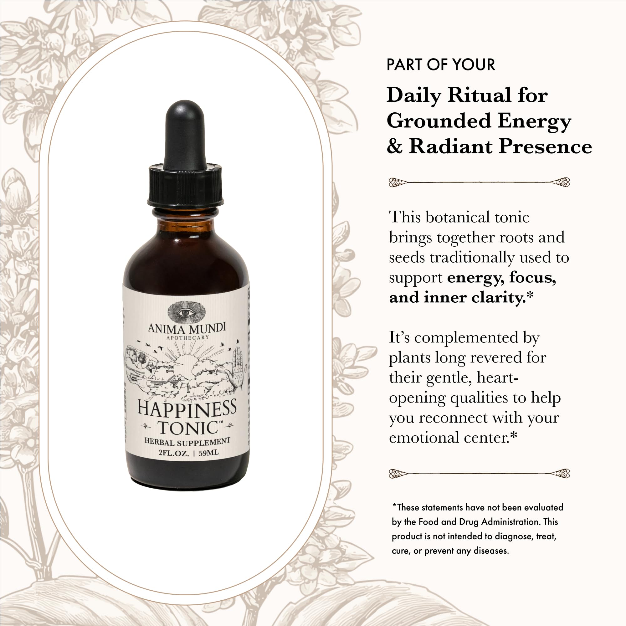 Flacon Harmonie Anima Mundi Apothecary apportant une détente agréable.