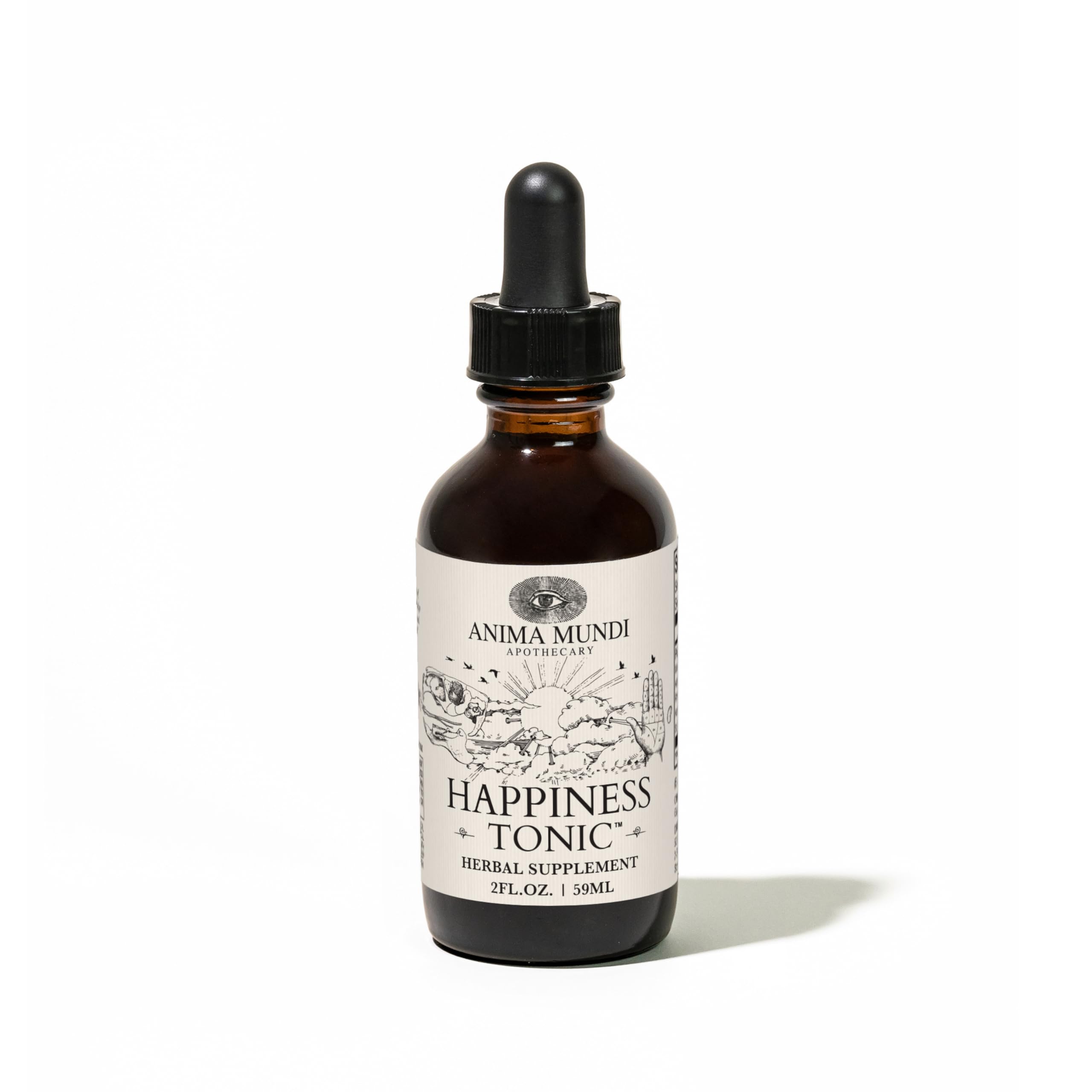 Gouttes Bonheur Anima Mundi Apothecary, pour un calme doux et soutenu.