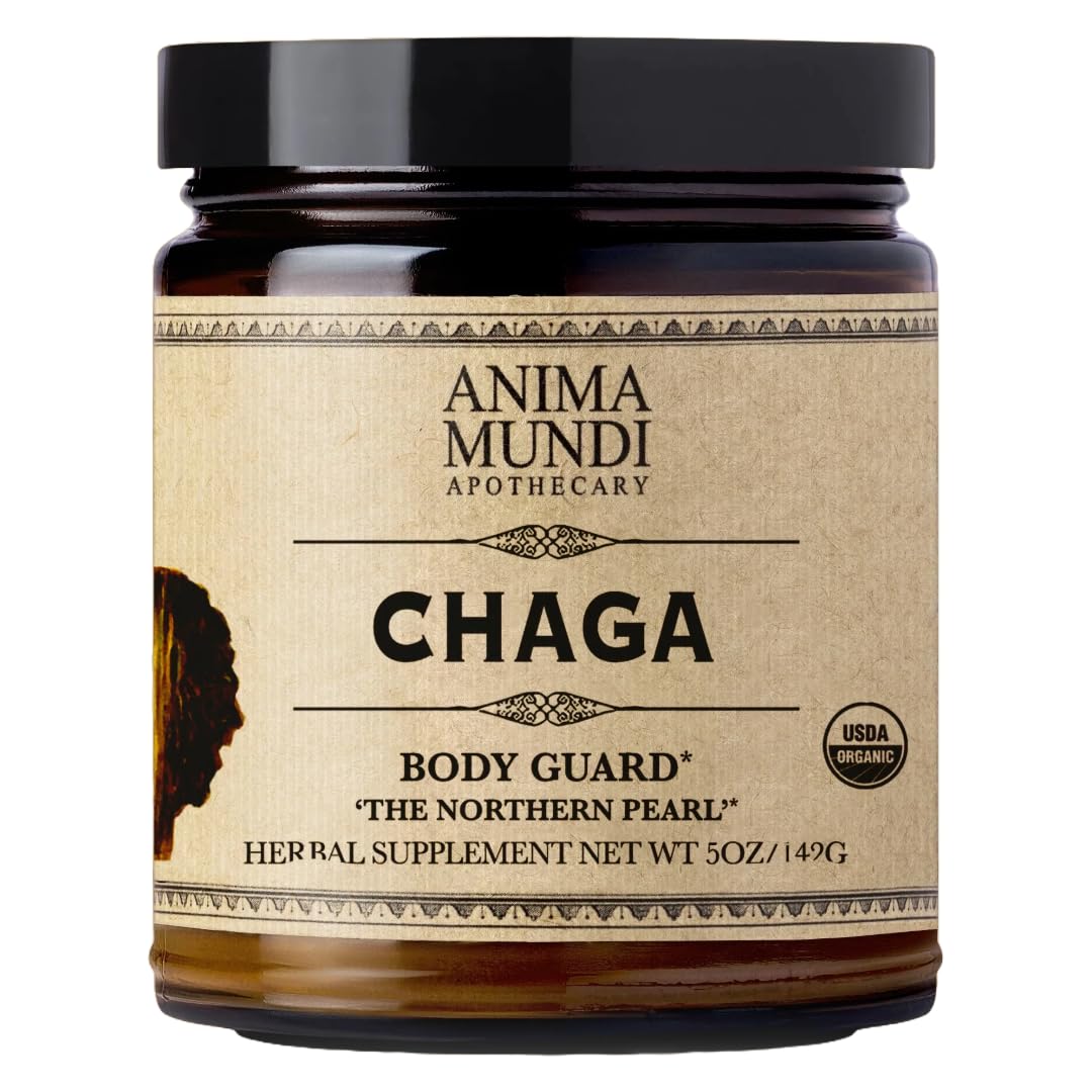 Anima Mundi Chaga poudre-thé chaud: infusion riche et réconfortante pour l'hiver.