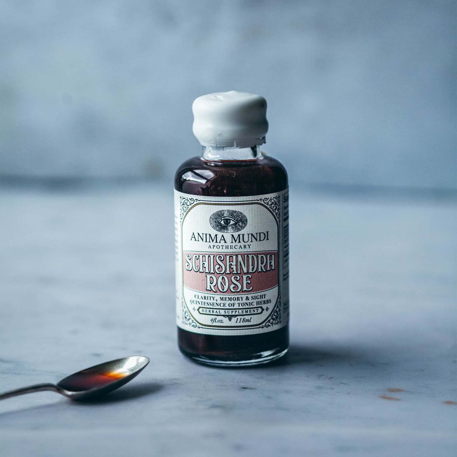 Anima Mundi Schisandra Rose Elixir – pétales de rose sauvages et parfum floral.