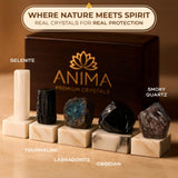 Anima obsidienne brute noire pour protection et ancrage énergétique