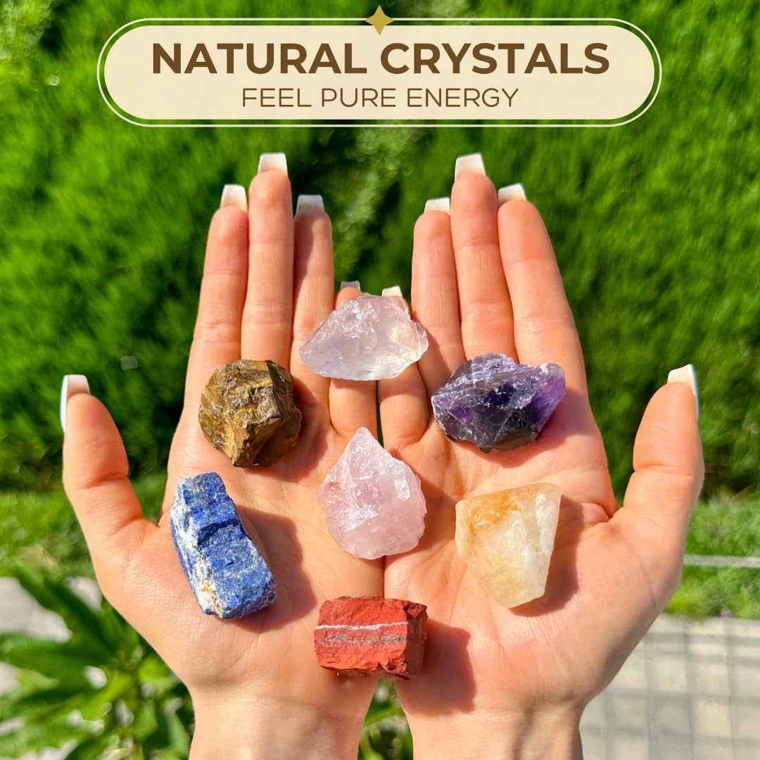 Anima Premium 7 Chakras Quartz Rose brute favorise l'apaisement émotionnel.