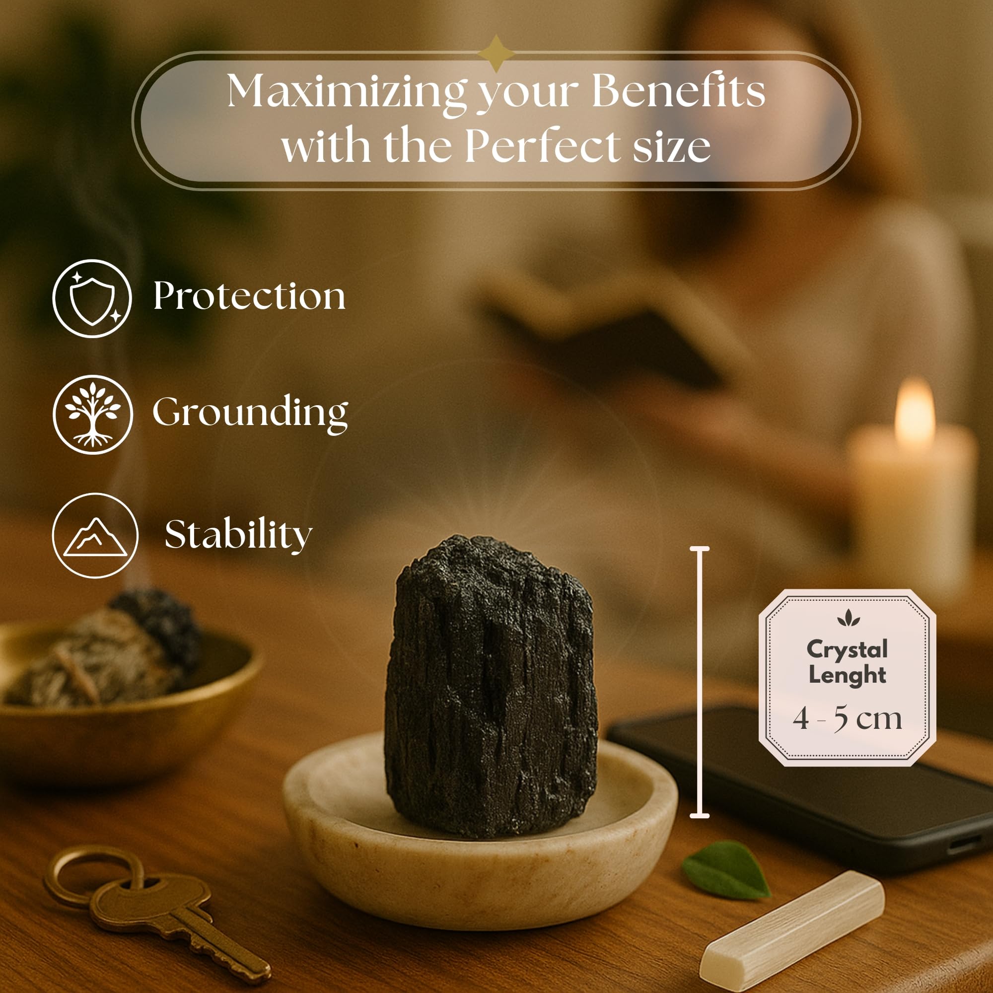Anima tourmaline noire dans son écrin premium, cadeau élégant et prêt à offrir.