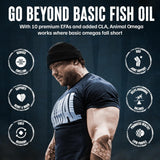 Animal Advanced Omega3: CLA, GLA et ALA inclus, profil d'acides gras essentiels pour le corps actif.