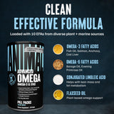 Animal Advanced Omega3: aperçu EPA et DHA, soutien potentiel cerveau et vision.