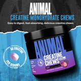 Pastilles à mâcher raisin Animal Creatine Chews, pratique en sac.