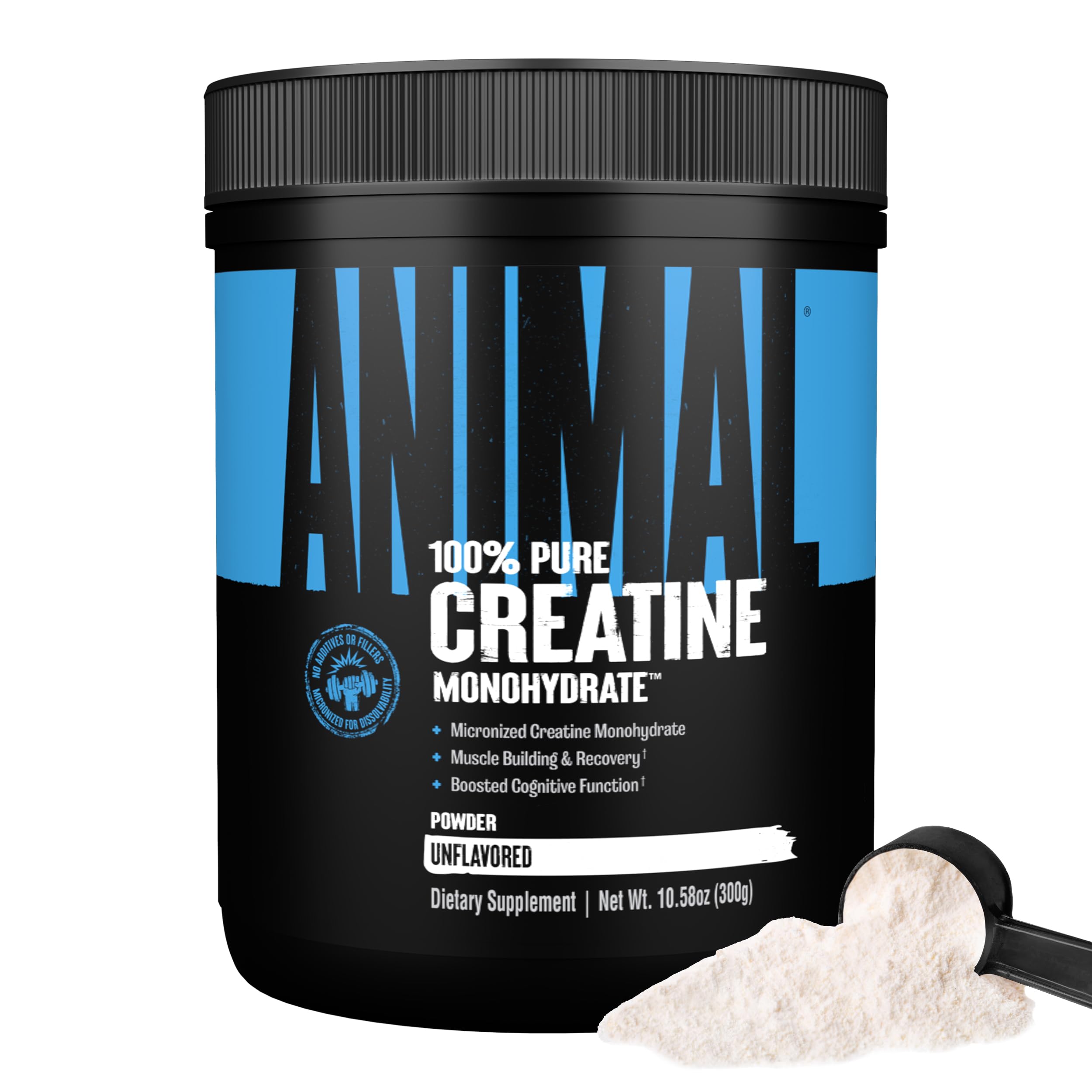 Animal Creatine Monohydrate poudre mesurée: énergie soutenue et récupération améliorée.