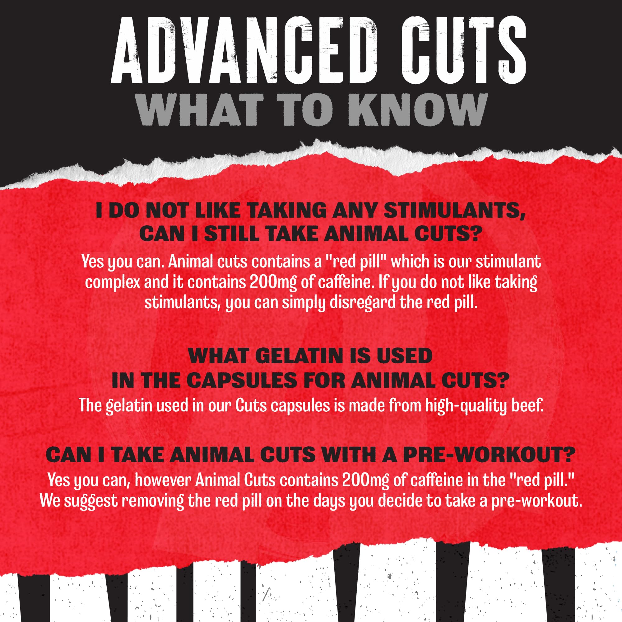 Animal Cuts : énergie et concentration pour des séances soutenues et des journées actives.