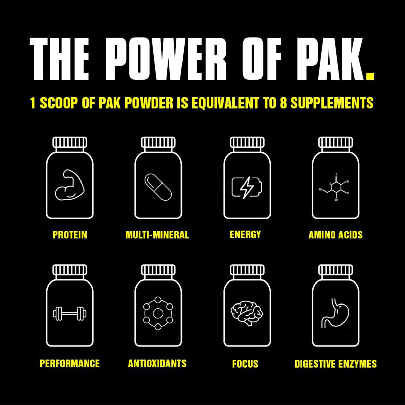 Animal Pak dose-poudre, facile à ajouter à votre boisson quotidienne.