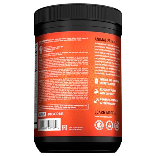Mélange 3DPump Animal Primal visant endurance et pompe musculaire potentielle.