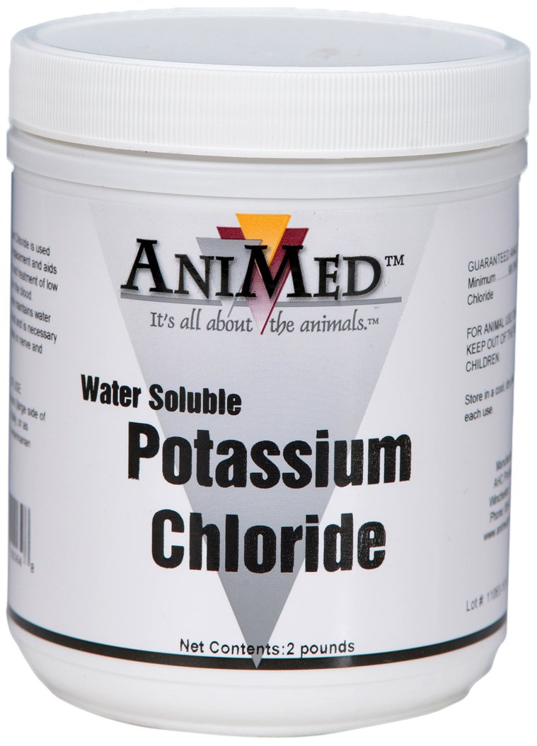 ANIMED chlorure de potassium KCl — bouteille, soutien potentiel de l'équilibre électrolytique.