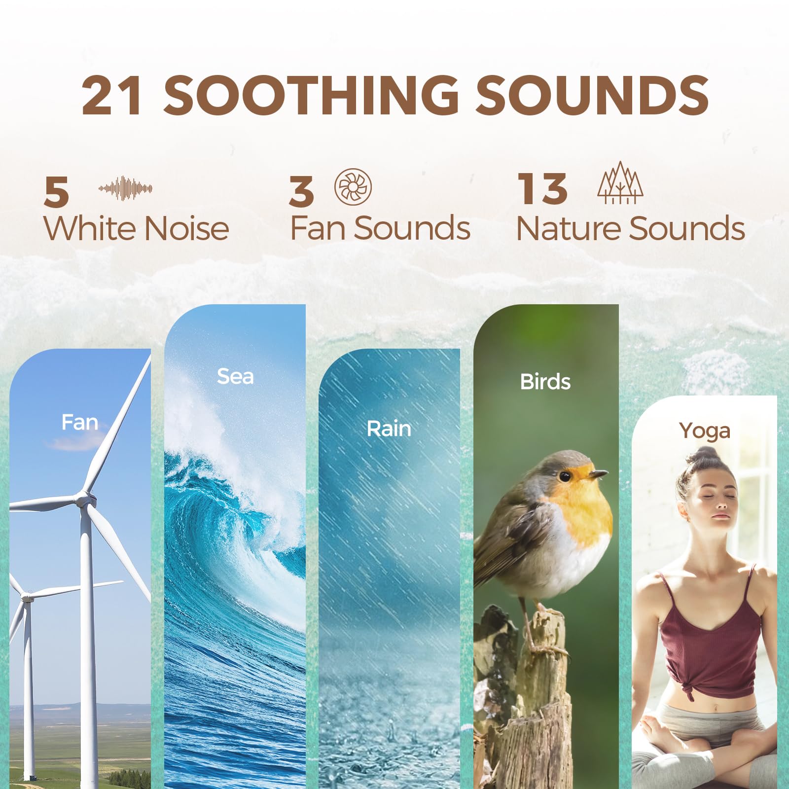 ANJANK sons naturels variés pour cadre relaxant.
