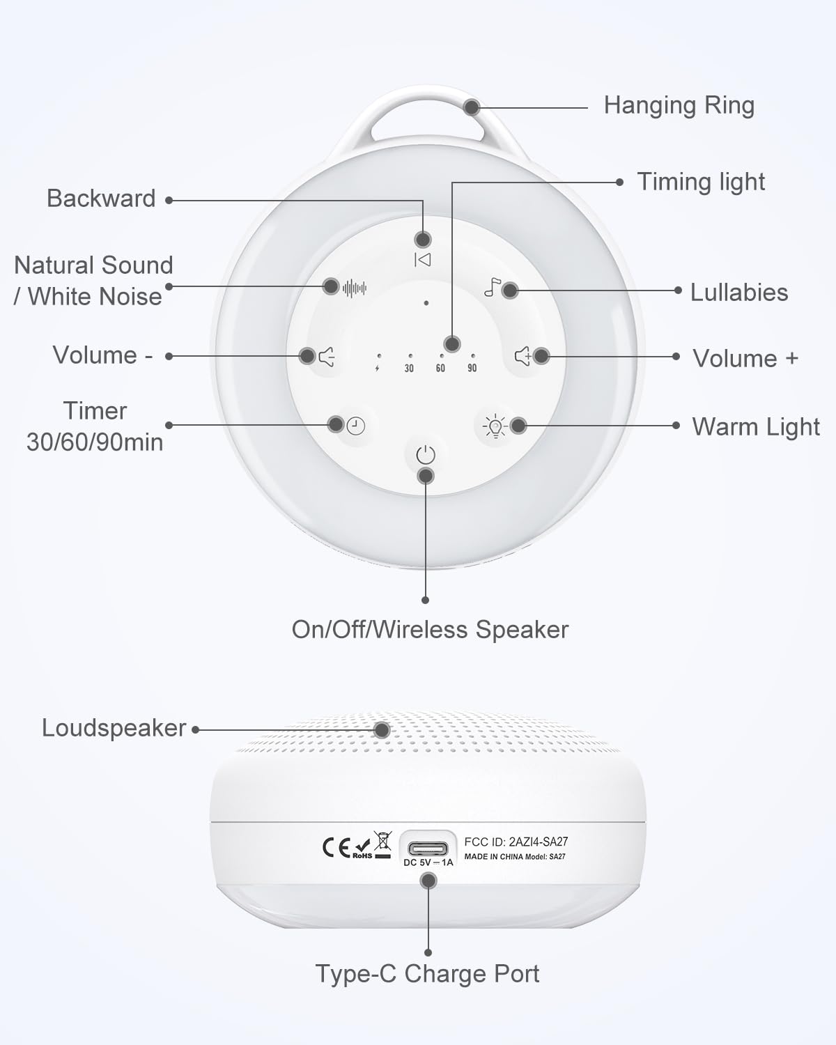 Ankilo lampe nuit chaude, 6 niveaux, pour ambiance cosy.