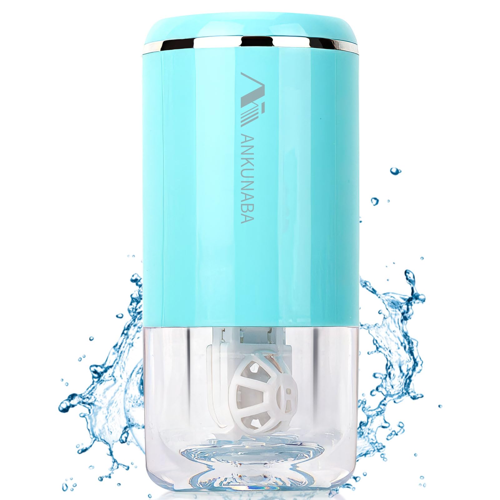 ANKUNABA nettoyeur-lentilles-portable-bleu: nettoyage rapide en voyage.