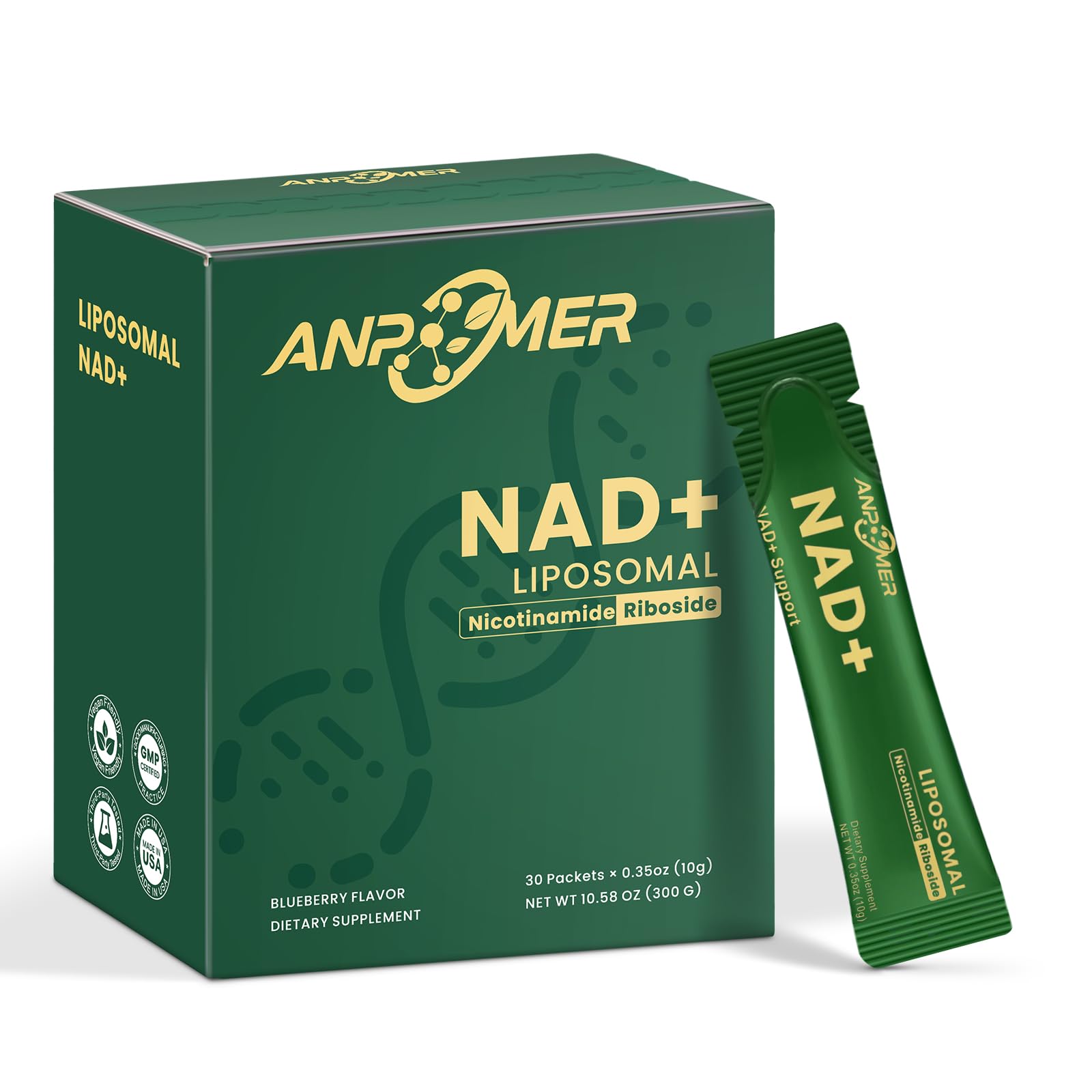 ANPOMER NAD liposomal en stick liquide, prise facile au quotidien.