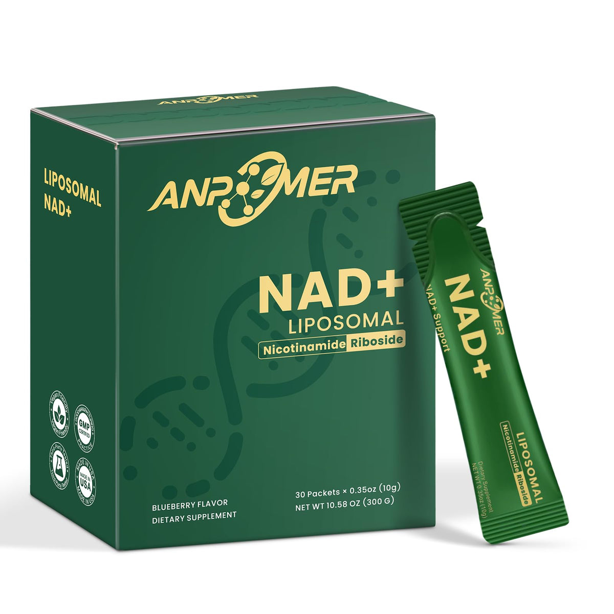 ANPOMER NAD liposomal en stick liquide, prise facile au quotidien.