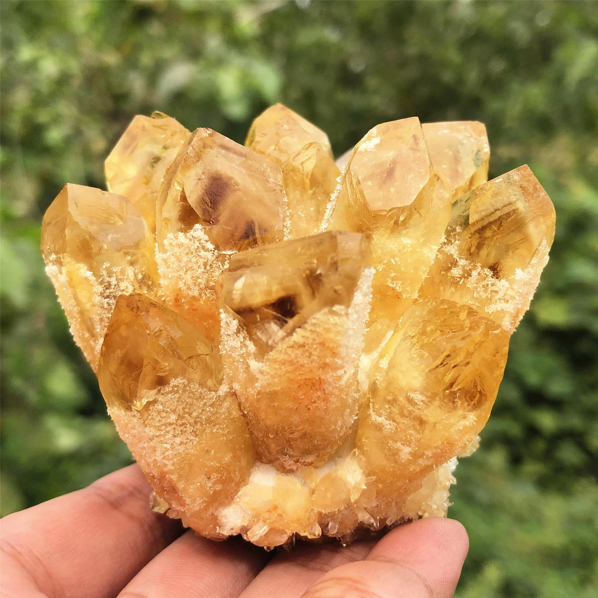 Anseqinzh groupe quartz citrine naturel, pièce décorative unique pour intérieur.