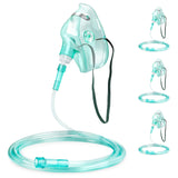 Masque ANSNF d'oxygène pour visage adulte avec tube, confort ajustable.