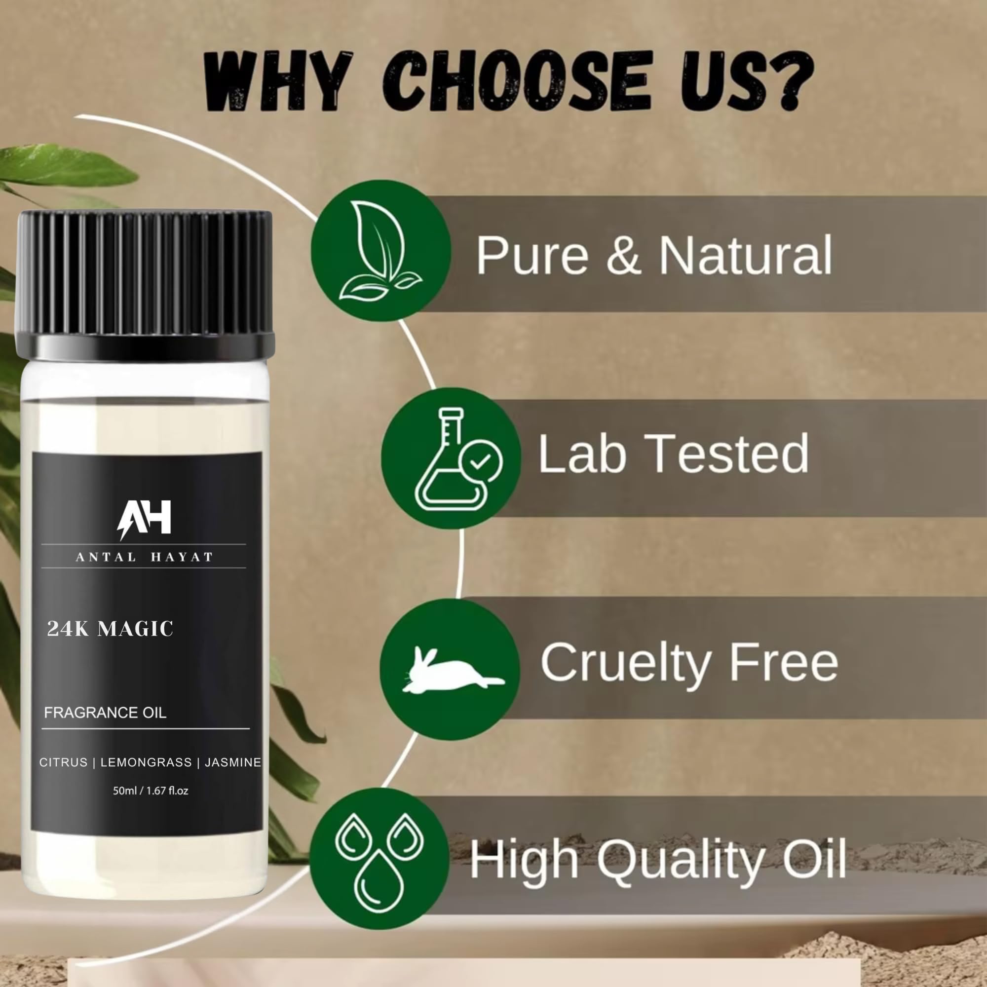 ANTAL HAYAT 24K Magic: Note agrume éclatante pour énergie et fraîcheur.