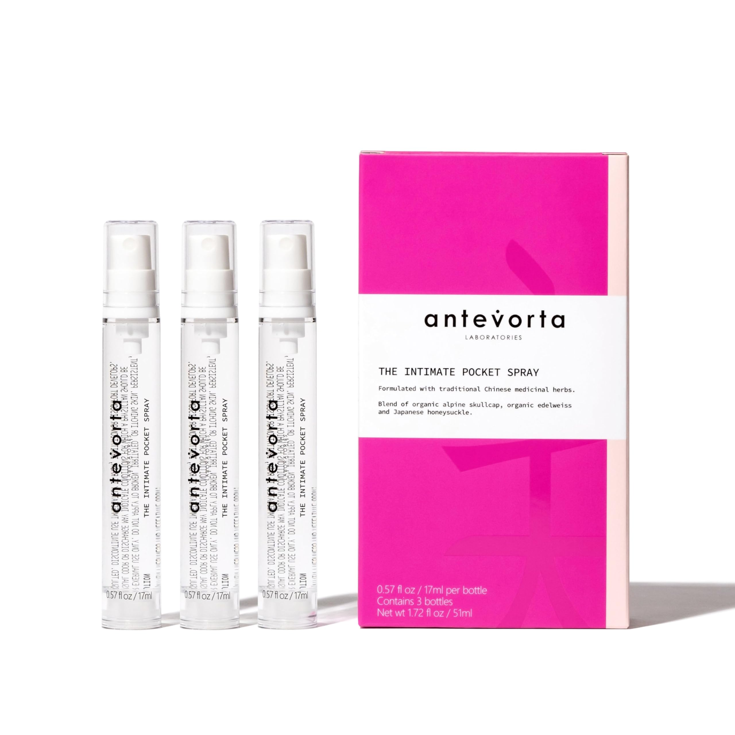 Antevorta spray sans alcool – soin intime en douceur pour peau sensible.
