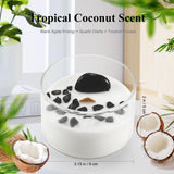 Bougie AntExpanse coco-soja, cristal intérieur favorise relaxation pendant la méditation