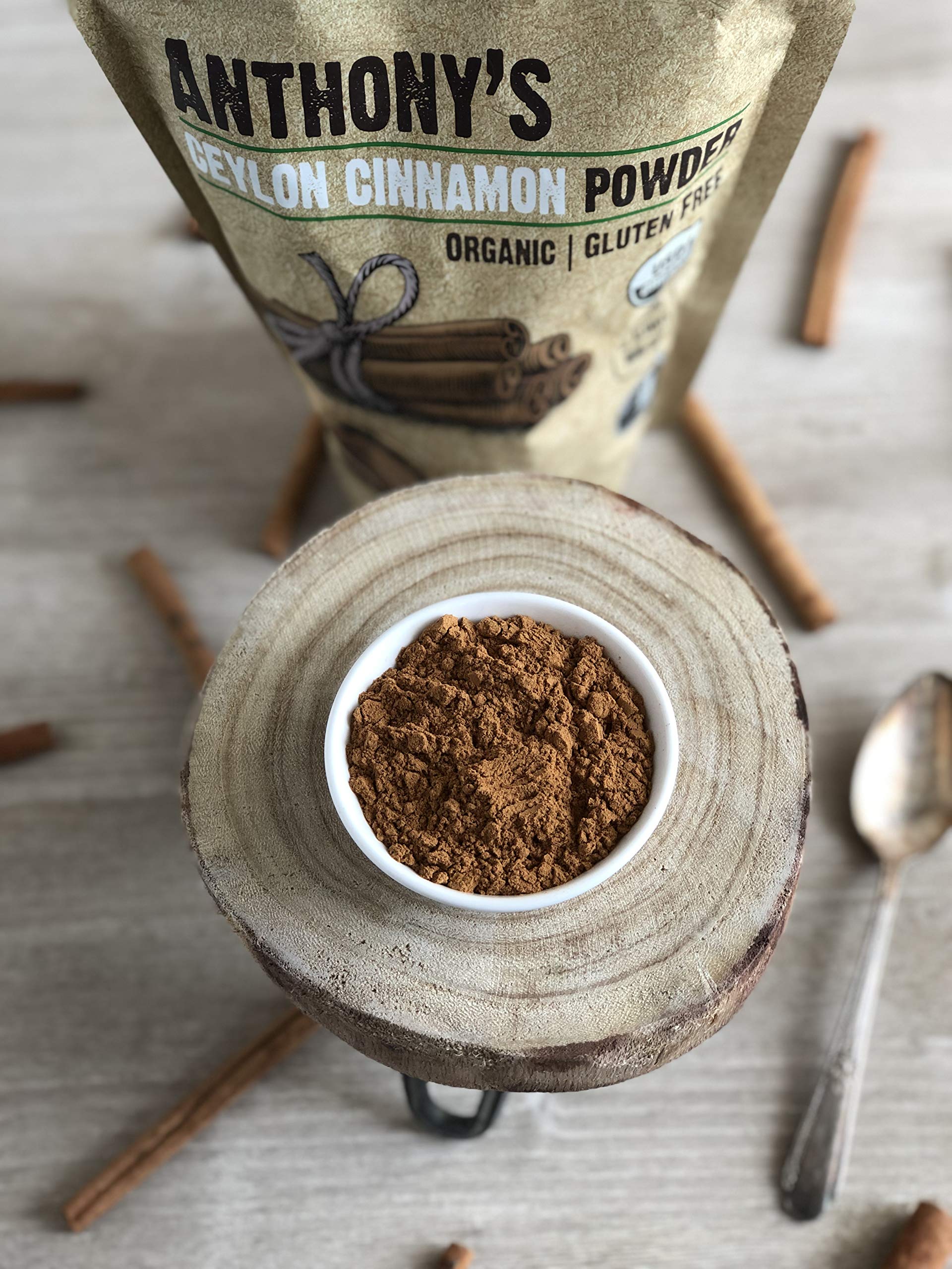 Anthony's cannelle Ceylan poudre, dosage facile pour sauces et plats mijotés