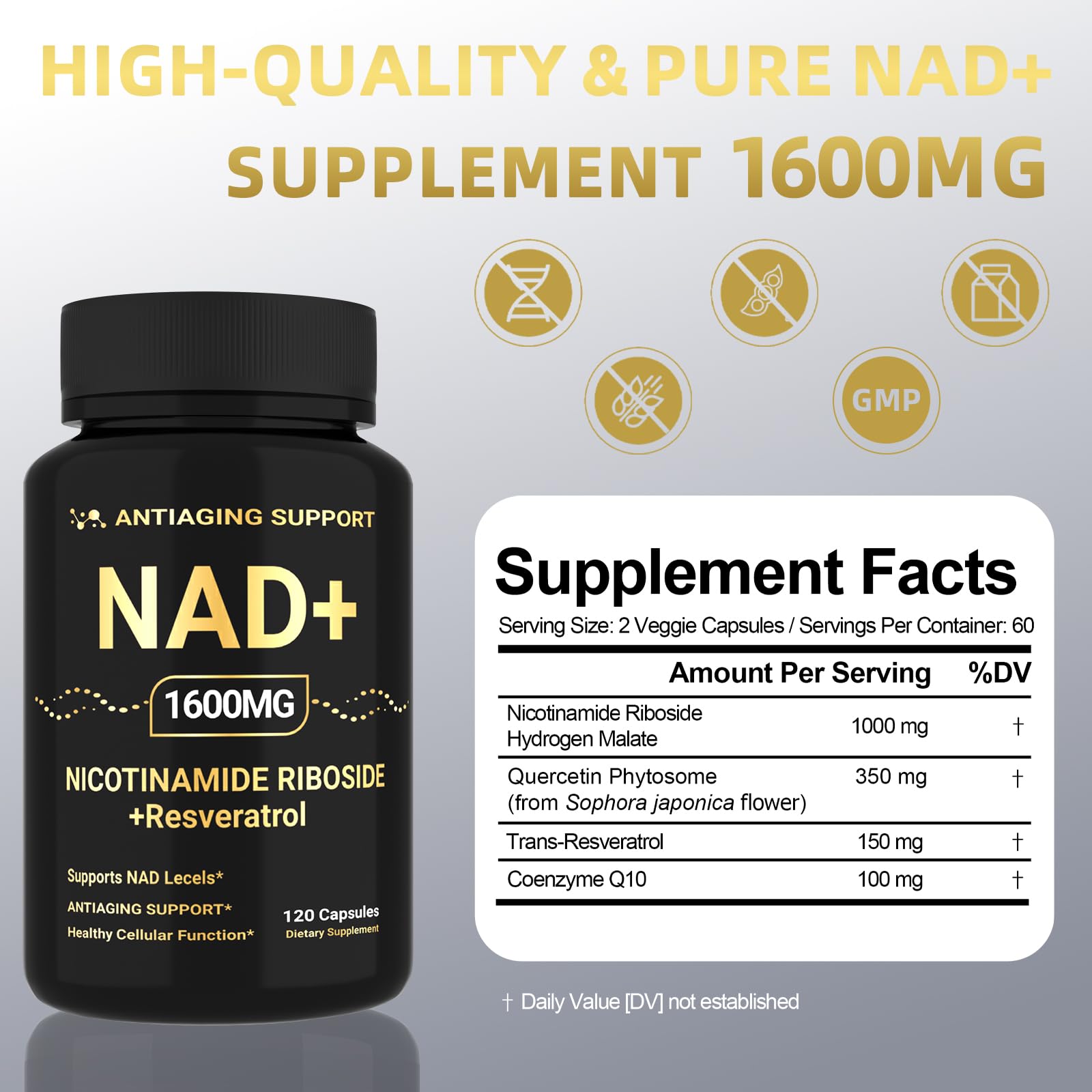 ANT IAGING SUPPORT NAD 1600mg - capsules : absorption améliorée et énergie