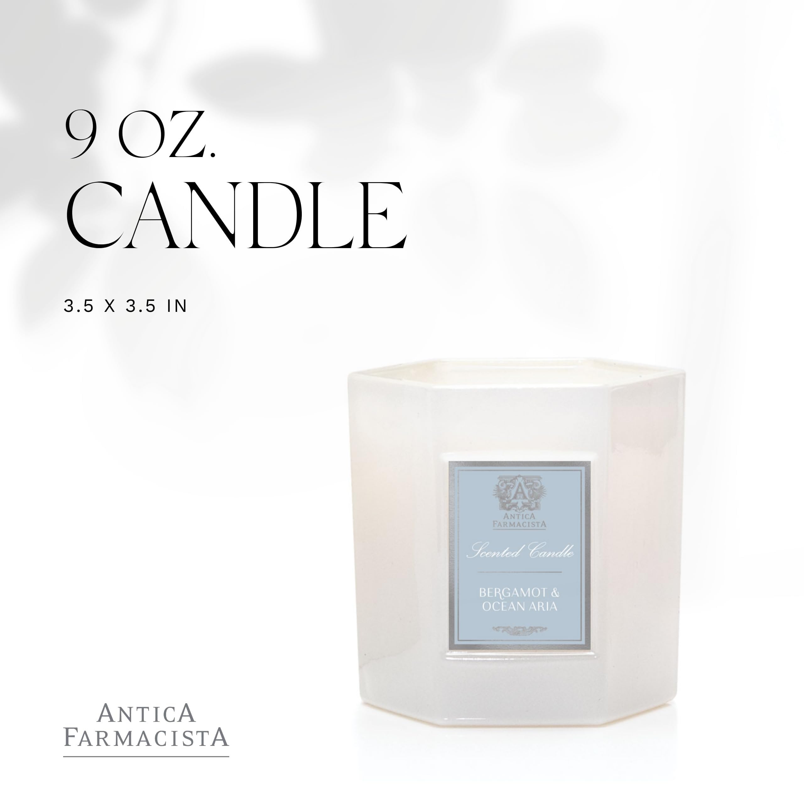 Bougie en verre Antica Farmacista, parfum luxueux Océan Aria pour une ambiance chic