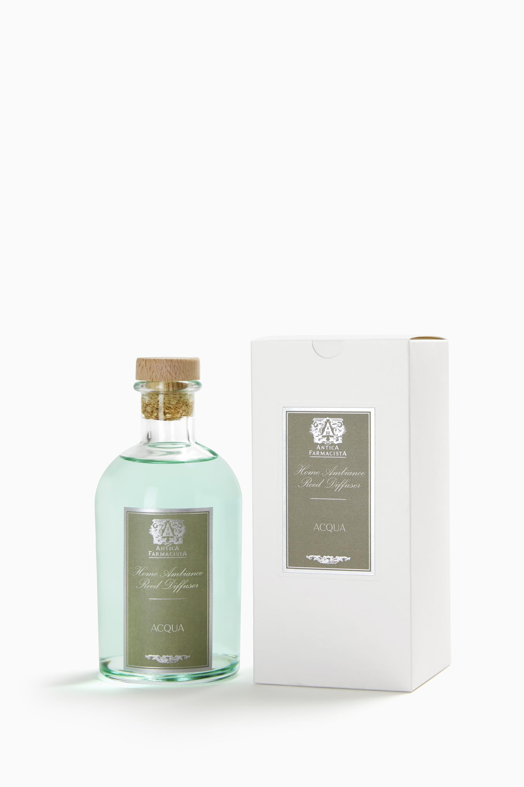 Antica Farmacista Acqua, tiges-roseau: diffusion lente et subtile qui parfume durablement.