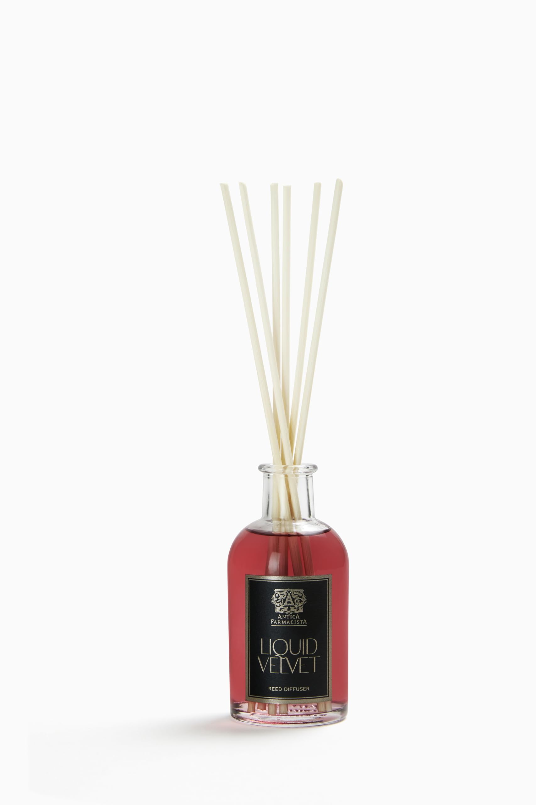 Diffuseur à roseaux Antica Farmacista, longue durée pour salon, parfum Liquid Velvet.