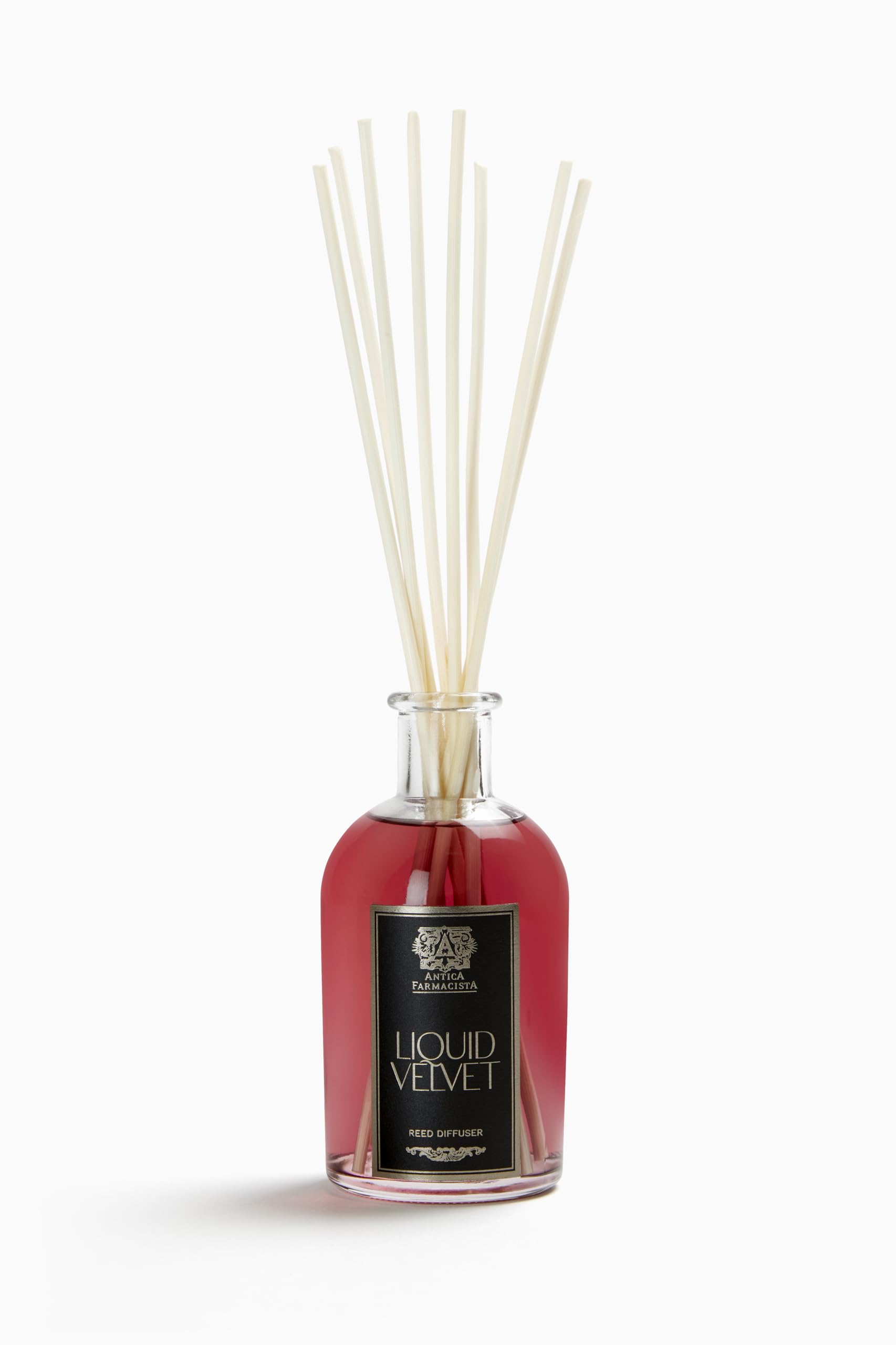 Diffuseur Antica Farmacista velours liquide dans le flacon élégant, parfum durable et raffiné.