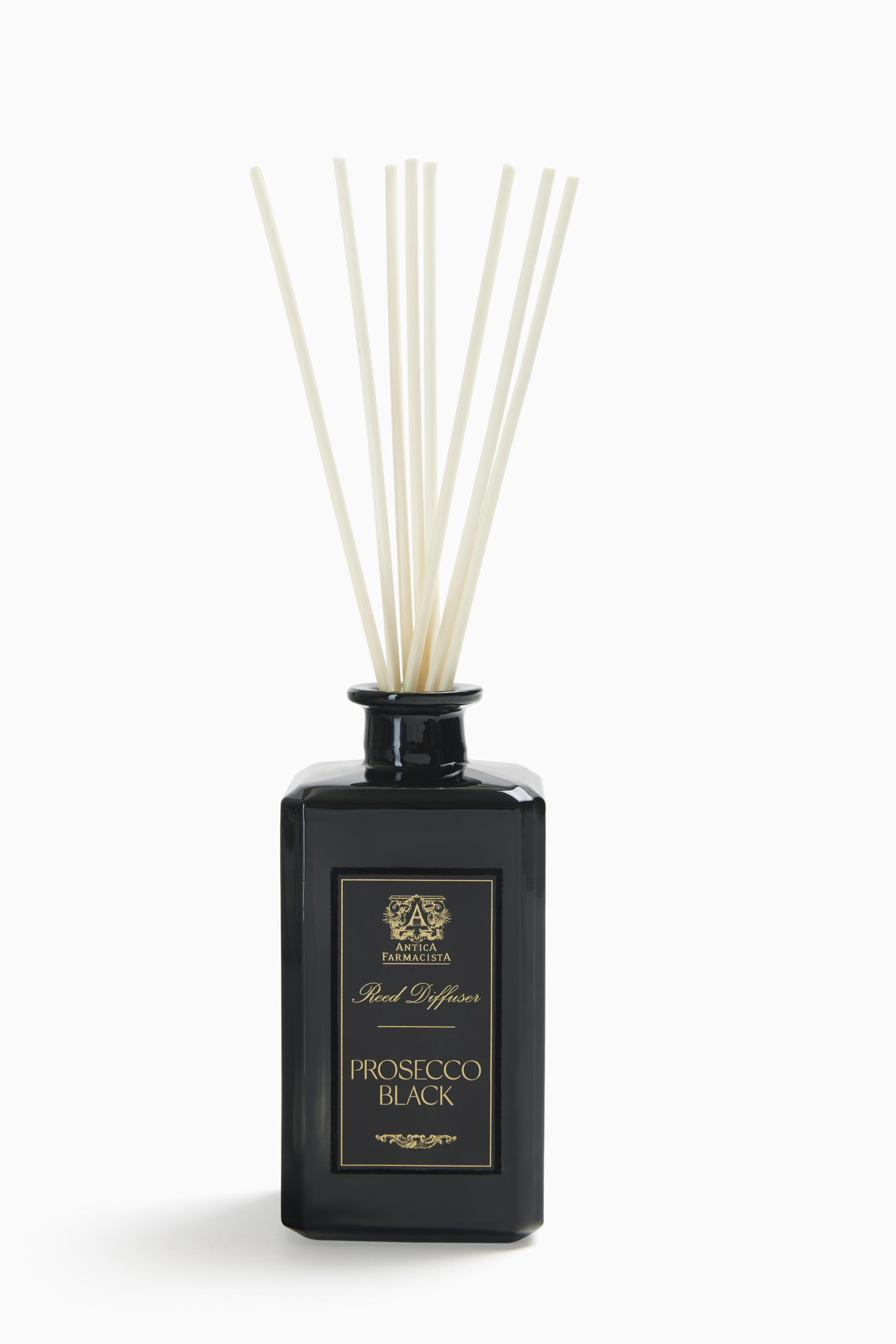 Diffuseur Antica Farmacista Prosecco Noir – bouteille élégante et diffusion durable.