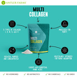 Antler Farms Multi Collagen – poudre naturelle neutre qui se fond facilement dans les boissons.