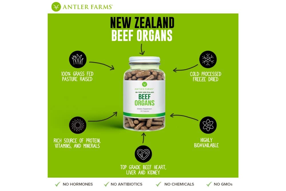Antler Farms séchage à froid préserve les nutriments des organes.