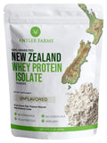 Protéine whey isolate Antler Farms en poudre naturelle, idéale pour shakes rapides