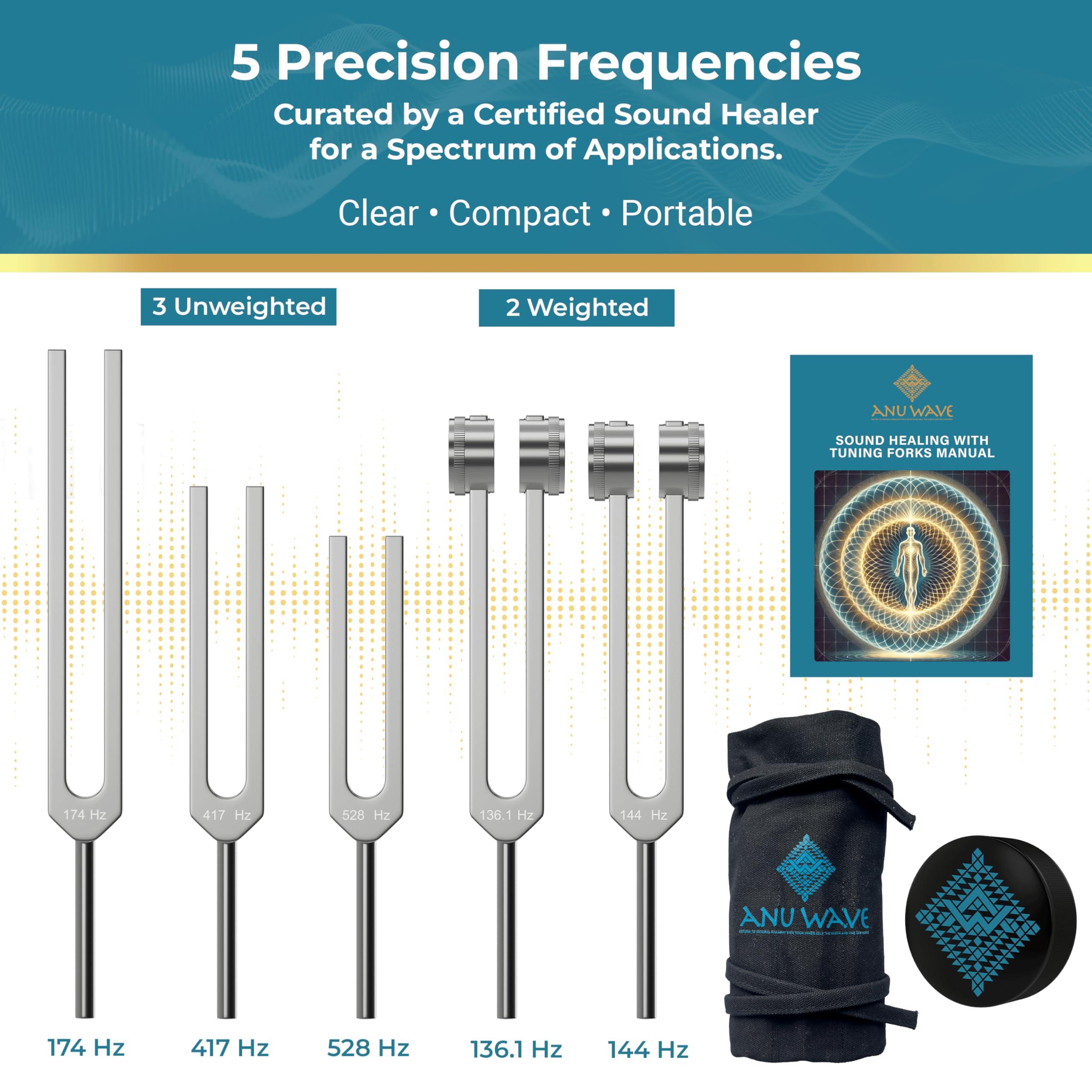 ANU WAVE diapason 417 Hz pour harmoniser respiration et concentration.