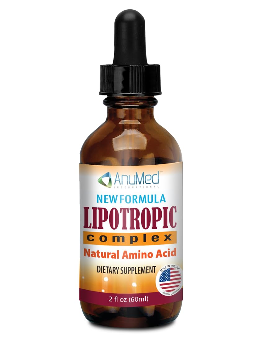 AnuMed Complexe lipotropique, flacon gouttes, soutien potentiel au métabolisme des graisses et énergie naturelle.