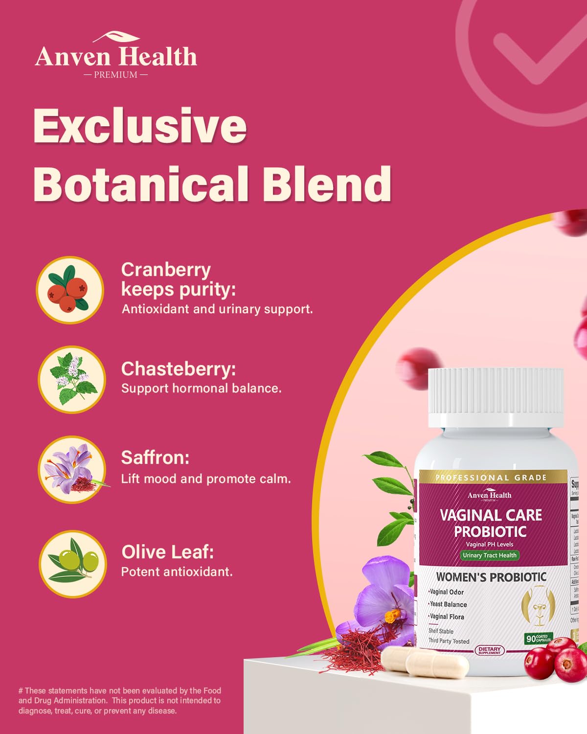 Anven Health Formule 4 en 1 vaginale pour le bien-être