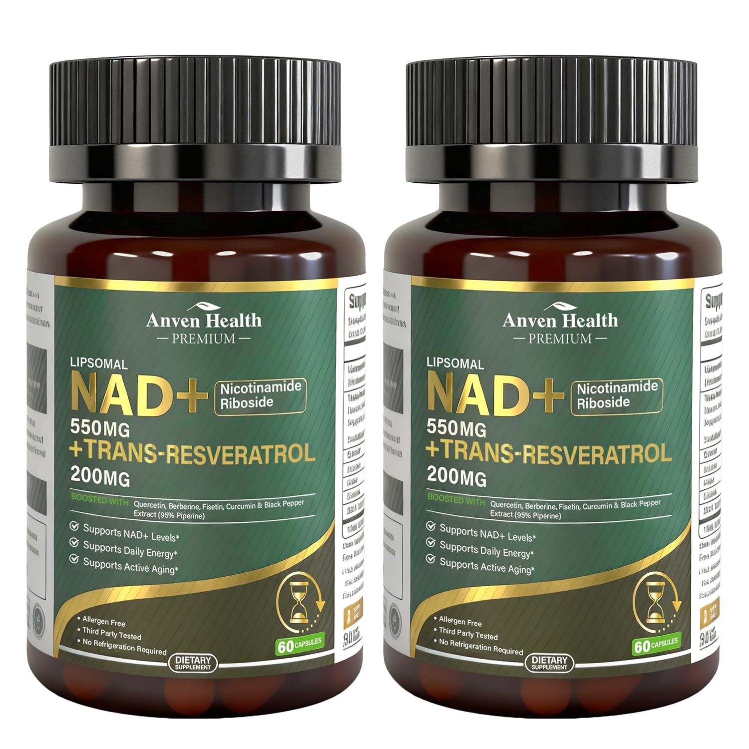 Anven Health Liposomal NAD+ énergie : flacon revitalisant l’énergie cellulaire