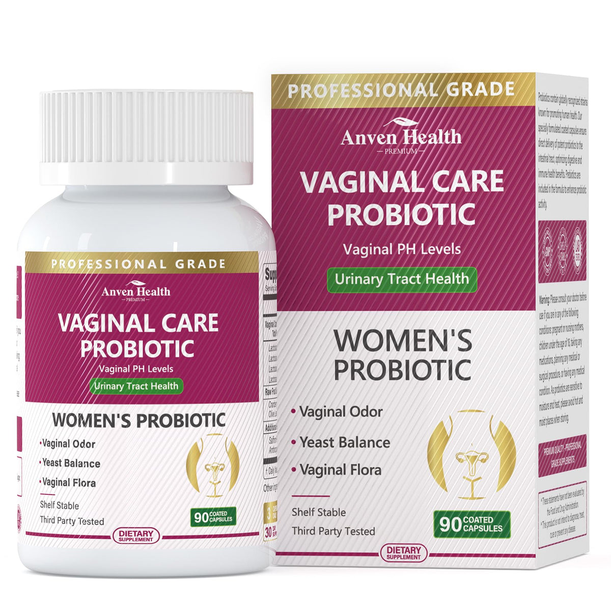 Anven Health Probiotiques Vaginales : équilibre intime et pH optimisé