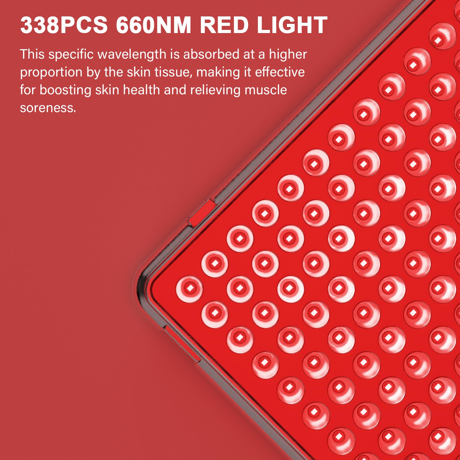 Anyork Puissance 60W – illumination efficace pour peau et muscles.