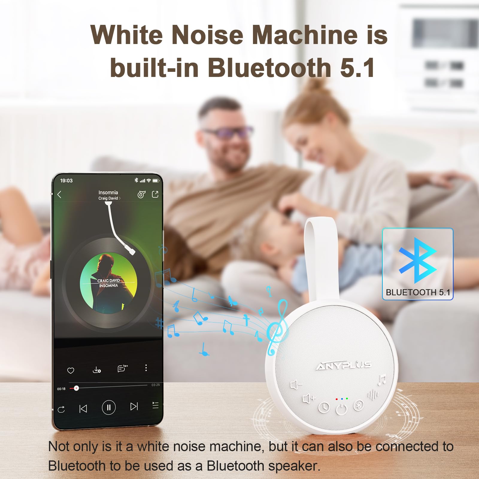 ANYPLUS commandes faciles à 7 boutons pour ajuster le son rapidement
