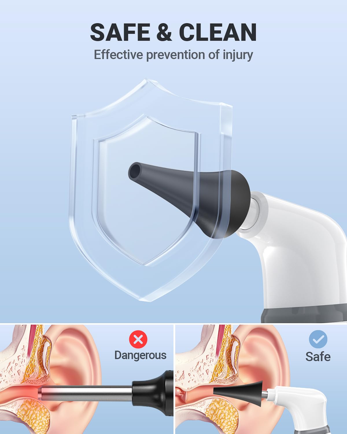 AnyScope otoscope connecte sans fil: compatibilité avec iPhone et Android pour partage rapide.