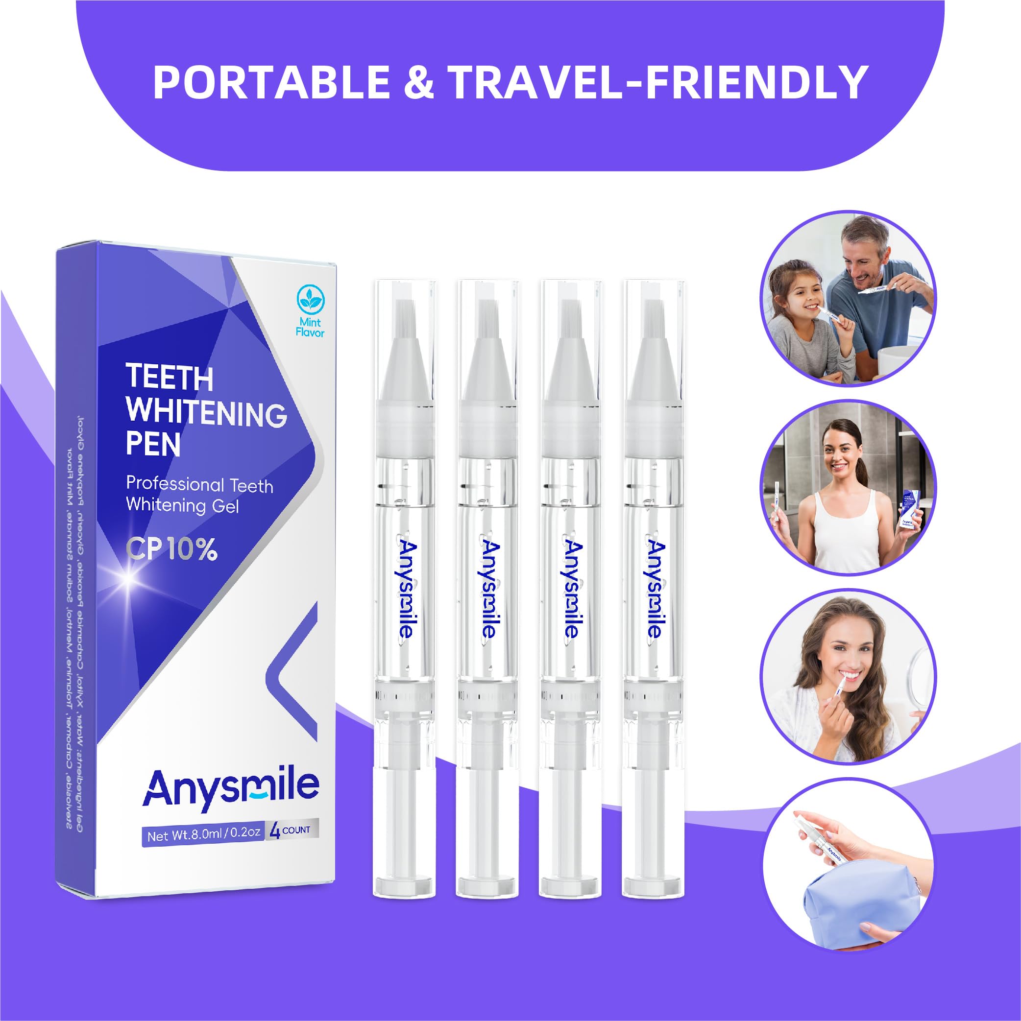 Brosse-applicateur douce Anysmile, application sans bavure.
