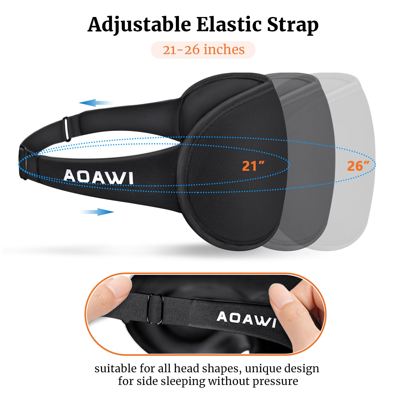 AOAWI Bandeau confort cote sommeil protège les oreilles lors du couchage latéral.